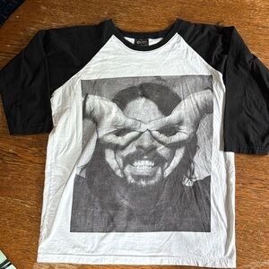 Dave Grohl Food Fighters Nirvana Baseball Sleeve T Size L VTG